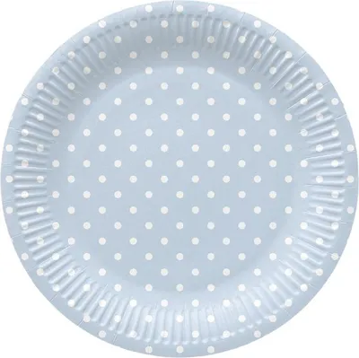 Immagine prodotto di Piatto monouso PAW Blue Dots, Ø 23 cm, 8 pezzi