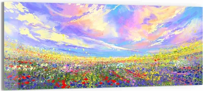 Produktbild von DEQORI Glasbild Echtglas 125x50 cm 'Himmelsfarbenspiel' Wandbild Bild modern Deko
