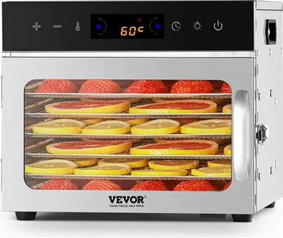 Immagine prodotto di Disidratatore Disidratatore a 6 vassoi in acciaio inox 400W Frutta essiccata