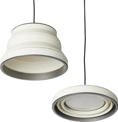 Produktbild von Hängende LED-Lampe faltbar aus Silikon weiß Ø25cm