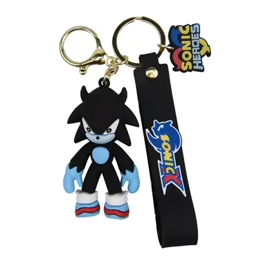 Produktbild von Kinder-Schlüsselanhänger Sonic Shadow mit Schlaufe und Karabiner