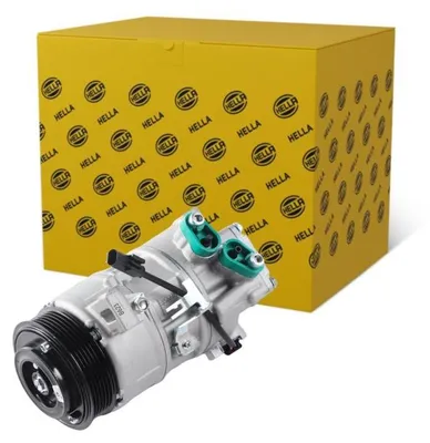 Imagen del producto de HELLA 8FK 366 201-111 5SE12C. Compresor de aire acondicionado, refrigerante PAG 46 R134a, compatible con: BMW Serie 3 Touring (E91), BMW Serie 3 Limusina (E90), BMW Serie 1 Hatchback (E87)