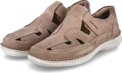 Produktbild von Josef Seibel Herren Slipper/ Klettschuhe NEW ANVERS 83 Taupe Rauleder Größe:42