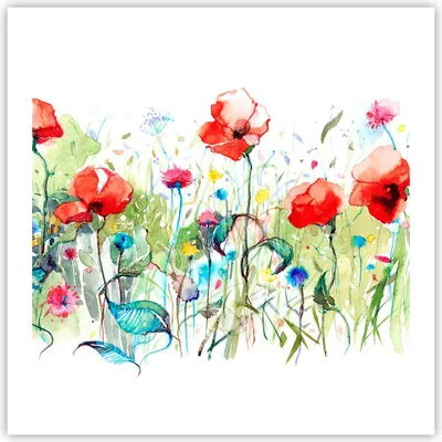 Produktbild von Poster - Poster ohne Rahmen - Blumen Wiese Blatt Natur - 60x60 cm - Wand Bild - Wanddeko - Wandbilder - Kunstposter - Wandposter - Bilder - Kunstdruck - Wanddekoration - Wandbild - P2XAC60x60-3076