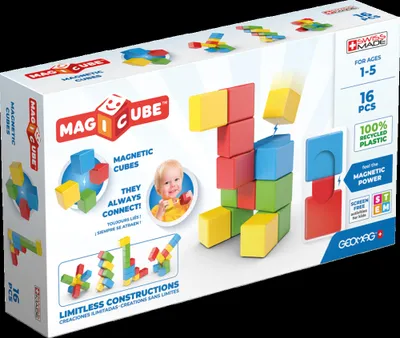 Obrázok produktu pre Geomag MagiCube FullColor Recycled Try me, Hračka s neodýmovým magnetom, 1 rok / roky, Viacfarebný