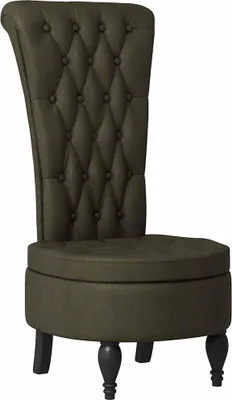 Immagine prodotto di vidaXL Sedia da letto verde oliva 56,5 x 70 x 110 cm in ecopelle scamosciata
