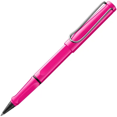 Productafbeelding van LAMY Tintenroller Safari, roze, met vulpenpatroon (ROLL-INK), ergonomisch ontwerp, met uitwisbare vulpeninkt, blauw