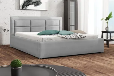 Obrázok produktu pre Manželská posteľ s roštom 160x200 PALIGEN 2 - svetlá šedá