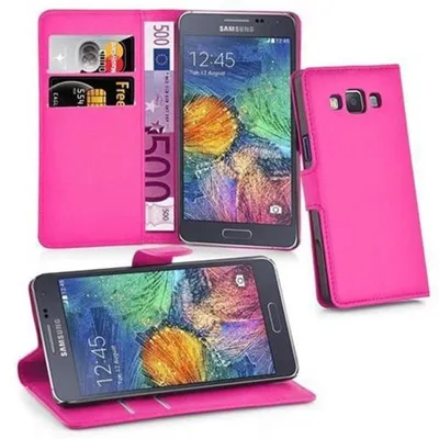 Immagine prodotto di Cadorabo custodia per Samsung Galaxy A7 2015 custodia protettiva in rosa custodia per telefono cellulare cover chiusura magnetica