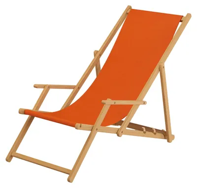 Produktbild von Liegestuhl terracotta Buche hell klappbar Sonnenliege Relaxliege Strandstuhl Klappstuhl 10-309 N