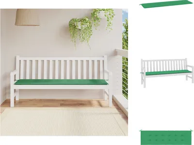 Obrázek produktu pro vidaXL Polštář na zahradní lavici zelený 180x50x3 cm Oxfordská tkanina - Polštář na sezení