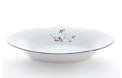 Obrázok produktu pre Kôš na chlieb, husi, český porcelán, 33 cm, Leander
