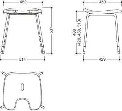 Produktbild von HEWI 802.51.32040 98 Duschhocker Basic