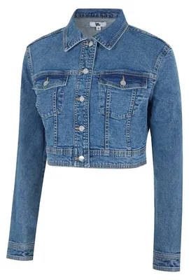 Productafbeelding van US Polo Assn - Jeansjas voor dames, model GT23220 (maat 42 EU), korte snit, medium wassing