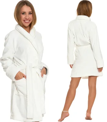 Produktbild von Moraj Dámsky župan Polar Fleece 6000-001, farba: Ecru, veľkosť: L