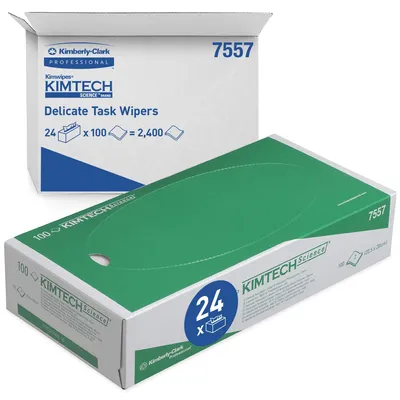 Productafbeelding van Kimtech® Science Precisiewipes - 100 doekjes per verpakking / Wit / 2-laags - 24 dozen x 100 doekjes | Doos (24 dozen)