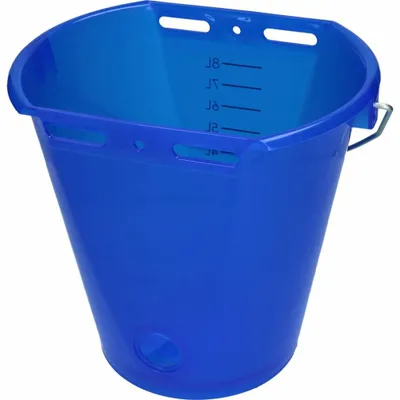Immagine prodotto di Kerbl Tränkeeimer blau transparent ohne Zubehör, mit Skala 14269