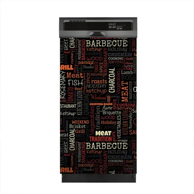 Produktbild von Aufkleber sticker 45x80 cm Dekorative folie Spülmaschine - BBQ Texte grillen