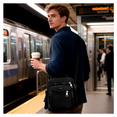 Produktbild von Schultertasche für Herren – Umhängetasche für Arbeit und Alltag