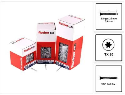 Obrázok produktu pre Fischer 670152, Skrutka, Kov, Drevo, Čiastočný závit, Torx, Nerezová oceľ