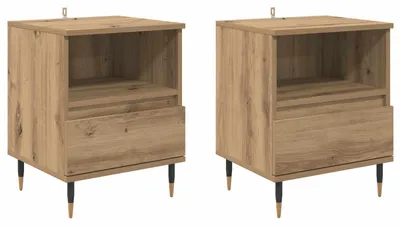 Produktbild von Nachttisch 2 pcs Artisan-Eiche 40 x 35 x 50 cm Holzwerkstoff