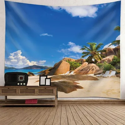 Produktbild von Polyester-Wandteppich mit Strandmotiv