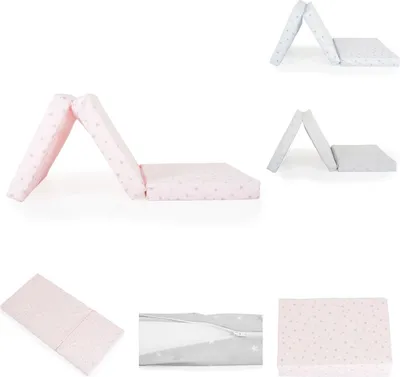 Obrázok produktu pre Skladací matrac do detskej postieľky Moni Mirage 120 x 60 x 6 cm, poťah umývateľný, zips, ružový
