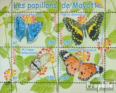 Produktbild von Briefmarken Mayotte 2004 Mi Block7 (kompl.Ausg.) postfrisch Schmetterlinge