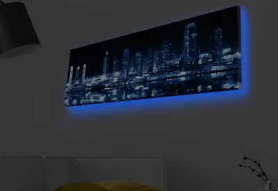 Produktbild von Opviq, 3090MDACT- LED4390, Bunt, Leinwandbilder, 30 x 90 cm, 100% Wildleder -Leinwand