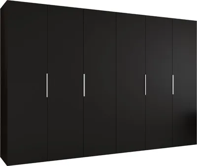 Produktbild von MEBLE KRYSPOL, Kleiderschrank, Schrank 300 cmx202x52, Schwarz, Kaschmir