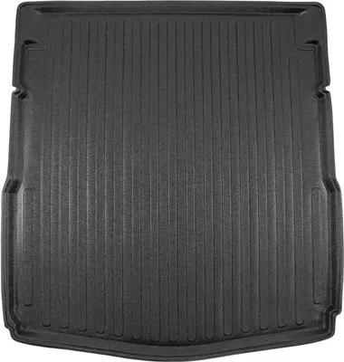 Produktbild von SCOUTT | Kofferraumwanne Laderaumwanne Kompatibel mit Audi A6 Sedan 2004-2010, mit Hoher Rand, Kofferraum-Schutzmatte, Geriffelt, Aufrollbar, Schwarz