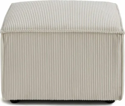 Image de Lisa Design Arty - pouf d'appoint - en velours côtelé , Beige