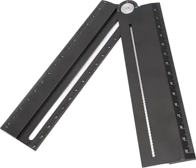 Produktbild von Aluminium-Multi-Lineal, multifunktionales Winkelmessgerät für Kreisbogen-Parallellinienzeichnung