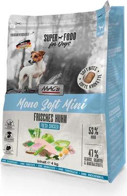 Zdjęcie produktu dla MAC's Dog Mono Soft Mini Fresh Chicken, Dorosły, Każda rasa, Mini (5 - 10 kg), Kurczak, 4 kg