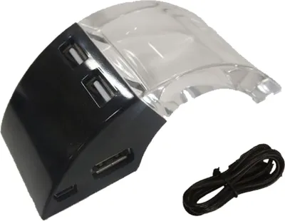 Produktbild von Essential Design 4 Port USB 2.0 Hub Desktop mit LED Beleuchtung
