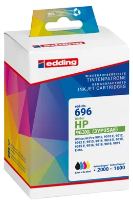 Immagine prodotto di EDDING EDD-696 cartuccia d'inchiostro nero ciano magenta giallo compatibile con HP 963XL - Compatibile - Cartuccia d'inchiostro (18-696)