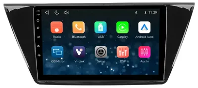 Produktbild von 10 Zoll Autoradio für VW Touran 2016-2018 Linux mit CarPlay, Android Auto, Navigation, Bluetooth 5.1, WLAN & Mirror Link
