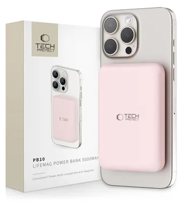 Zdjęcie produktu dla Tech Protect Tech-Protect PB10 LifeMag MagSafe powerbank 5000MAH rožinės spalvos