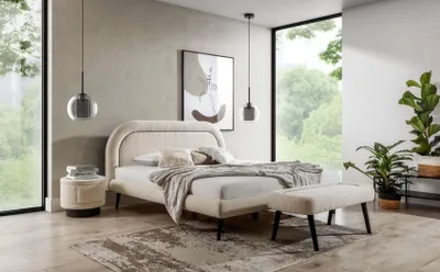 Image de Table de chevet Blanc Rond Chambre à coucher Élégante Luxe Bois Moderne Tables de chevet Nouveau