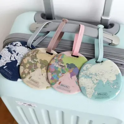 Image de 4 étiquettes de bagages – étiquettes pour valises – 4 pièces – accessoires de voyage – étiquettes d'identification pour valises – étiquettes d'adresse – CHPN