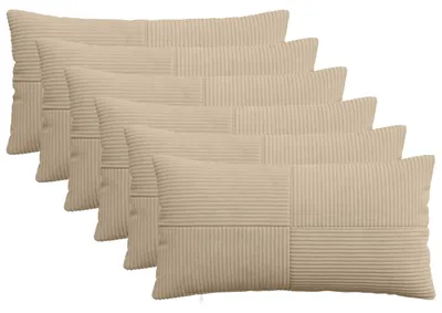 Produktbild von vidaXL Kissenbezug 6 pcs ALMELO Taupe 40 x 70 cm Cord