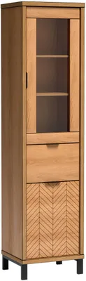 Produktbild von Minio, Vitrine „Fonte” 50 cm, 2-trg, Karamell Eiche Farbe