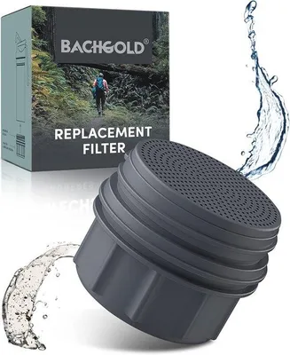 Image de Filtre à eau d'extérieur - élimine les bactéries et les virus - capacité de filtration de 1500L - noir