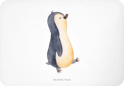 Produktbild von Mr. & Mrs. Panda Kühlschrankmagnet Pinguin marschieren - Weiß - Geschenk, Schwester, büromagnet, Bruder, Pinguine, holzmagnet, Familie, haftmagnet, magnet