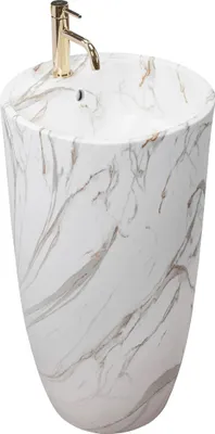 Zdjęcie produktu dla Wolnostojąca Umywalka Anya Lava Matt, Monolityczna Ceramika, Elegancki Design, REA-U5803