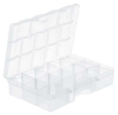 Aufbewahrungsbox, transparent, 29 x 19 x 6 cm, Polypropylen, stapelbar
