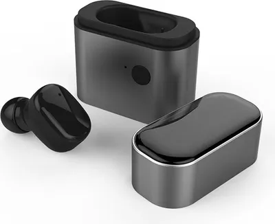 Image de Mini casque Bluetooth, écouteurs simples sans fil 2 heures de temps de jeu avec microphone, noir