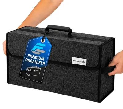 Productafbeelding van Kofferbakorganizer van Vilt, Opvouwbare Kofferbaktas met Klittenbandbevestiging