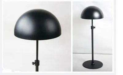 Verstellbarer Hutständer aus Metall, schwarz, Höhe 28–46 cm