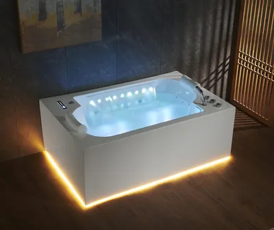 Produktbild von Badewanne Wanne Indoor Whirlpool Badewanne Spa Wanne LED 180x120